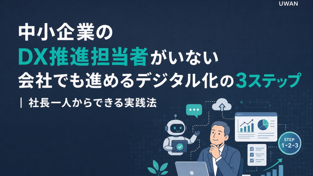 中小企業のDX推進担当者がいない会社でも進めるデジタル化の3ステップ｜社長一人からできる実践法